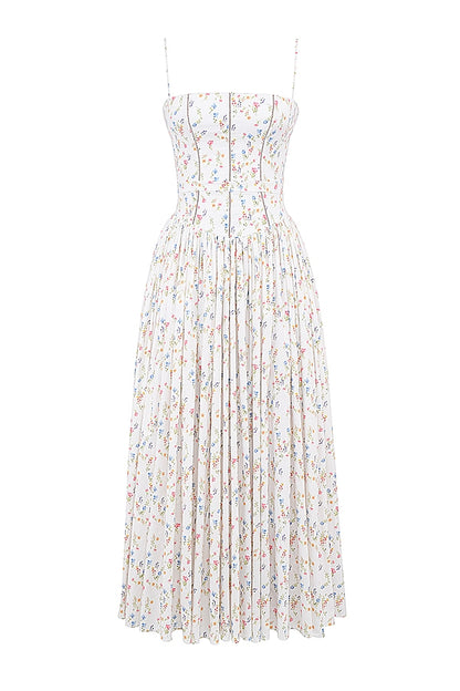 White Ysabella Cotton Maxi Sundress