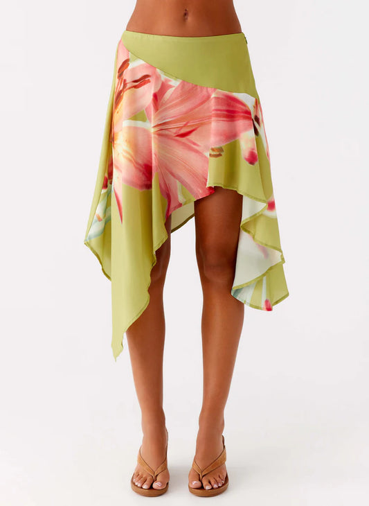 Jungle Floral Midi Skirt