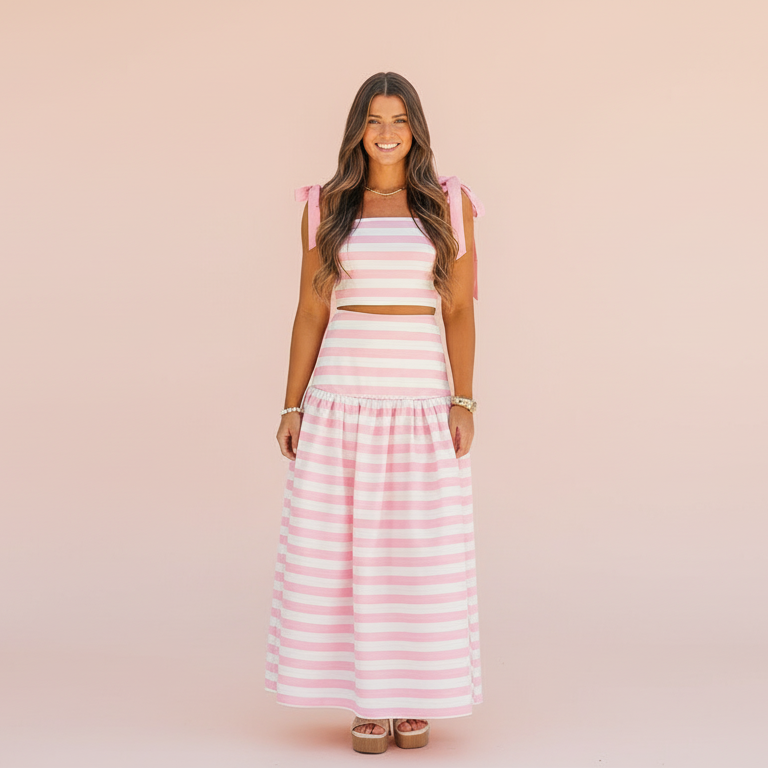 Rosé Riviera Stripe Set