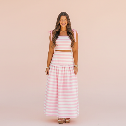 Rosé Riviera Stripe Set