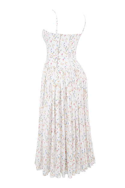 White Ysabella Cotton Maxi Sundress