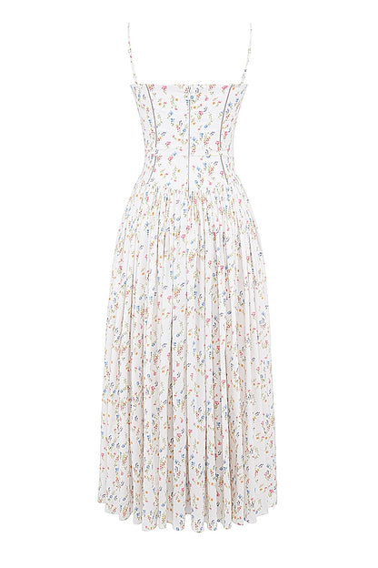White Ysabella Cotton Maxi Sundress