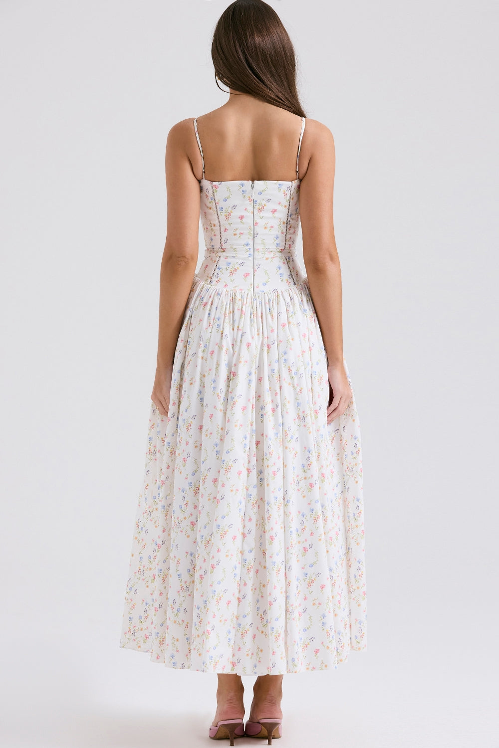 White Ysabella Cotton Maxi Sundress